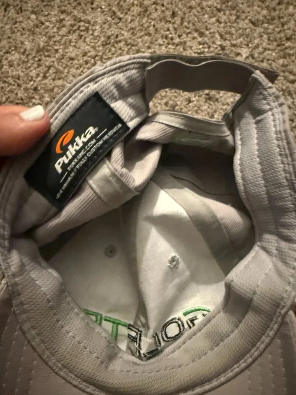 GolfTEC Hat Lot of 2 | Adjustable Golf Caps AHEAD MidFit & Pukka Black Khaki